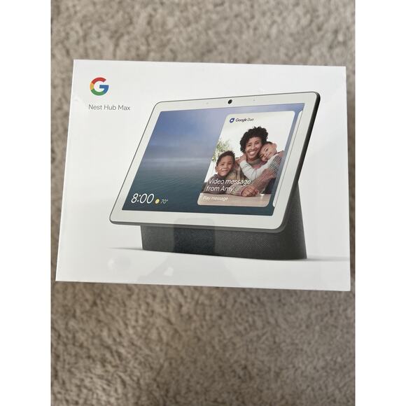 Google Nest Hub Max Smart Speaker - Charcoal (GA00639-US) New & Sealed In Box - Picture 1 of 7